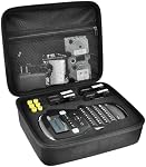 Cas compatible avec DYMO Marqueur d'étiquettes LabelManager 160/280 Portable Label Maker, organisateur de stockage d'imprimantes pour AC Adaptateur, carter à ruban et plus d'accessoires(Box seulement) Noir