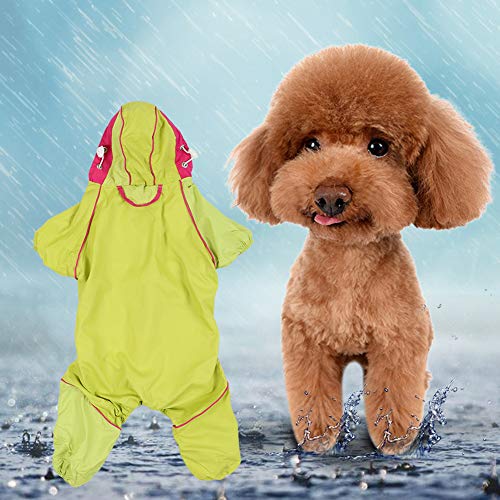 Capa de chuva Pet Thic, 6 tamanhos para cães, camada dupla, impermeável, à prova de chuva, com capuz