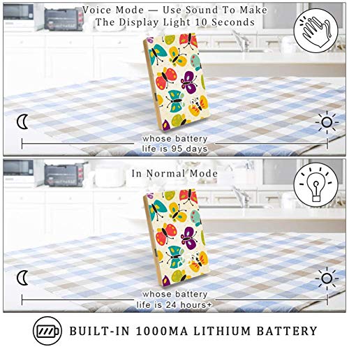 Lyetny Colorful Butterflies Digital Alarm Clock Display Time Temperature Date Led Decorative Clock #TOP3