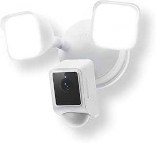 WYZE Floodlight Camera v2: 2K HD Outdoor Security Cam, Color Night Vision, 2800-Lumen Lights, 160° View, 105dB Siren, Alexa/Google Compatible