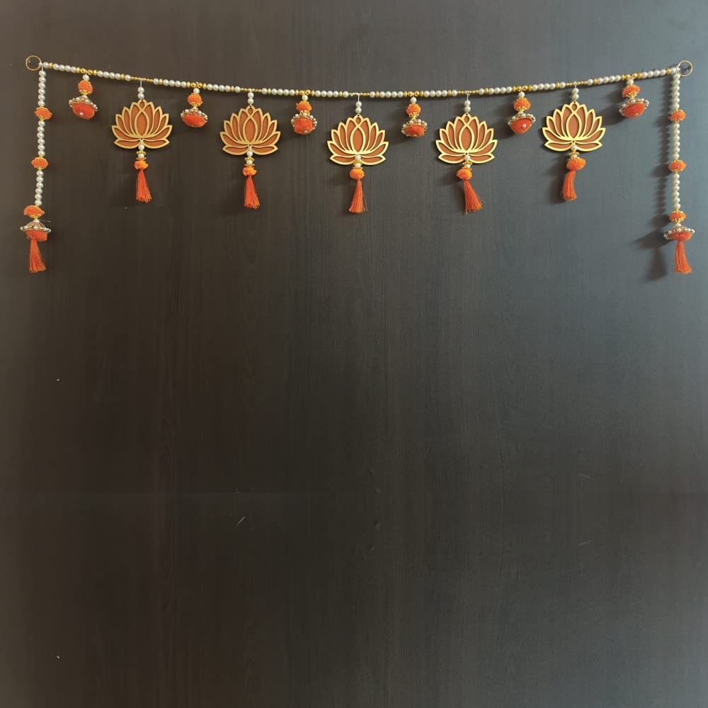 MyGiftyShop Handmade Door Hanging Orange Lotus Style Bandarwal Toran (TL-15) -Diwali New Year Inauguration Wedding Festival Home Decor Pooja (40 Inch X 8 Inch) (B0BZMV3H65) Amazon Price History, Amazon Price Tracker