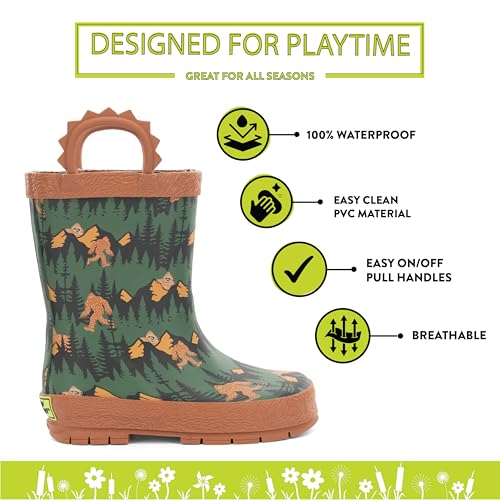 Image of Western Chief Kids Ladybug Rain Boot(Toddler /Little Kid /Big Kid) | Built for outdoor play, pull-on loops for self-dressing, comfort EVA insole, rubber traction outsole, toddler to big kid size
