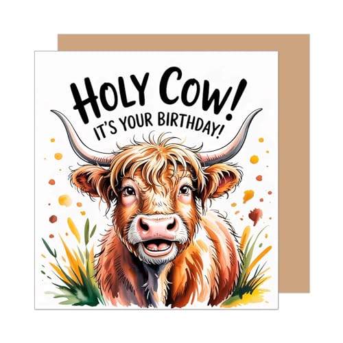 Edition Seidel Premium quadratische Geburtstagskarte mit Umschlag. Glückwunschkarte zum Geburtstag Happy Birthday Karte mit englischem Text Kuh cool lustig (GQ432 SW025) Edition Seidel Premium quadratische Geburtstagskarte mit Umschlag. Glückwunschkarte zum Geburtstag Happy Birthday Karte mit englischem Text Kuh cool lustig (GQ432 SW025)