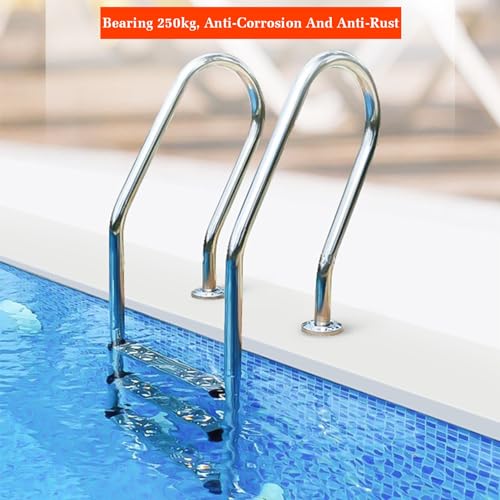Escalera para piscina de 3 peldaños XLTFUC 304 acero inox miniatura 5