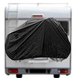 Pro Plus bicicleta funda para 2 bicicletas en negro con gomas y ganchos para caravanas y caravanas
