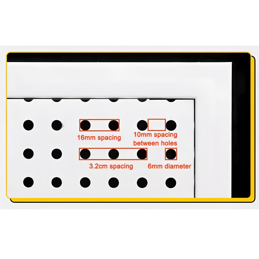 Zfmnoyev Pannelli Da Parete In Metallo Forato, Pannello Forato Per Garage Con 10 Ganci, Kit Combinato Per Organizzare Gli Oggetti, Per La Stanza Dei Lavoretti(100x30 cm)