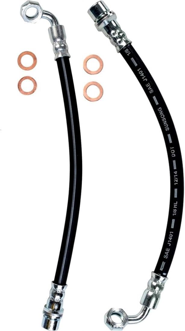Rear Brake Hydraulic Hose Right and Left - 2Pcs Brake Hose Replacement Brake Lines Hose Set ZGYWAutoParts for Toyota FJ Cruiser 4.0L 2007-2013, for Toyota 4Runner 4.0L 2003-2013
