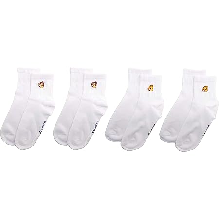 Amazon Co Jp ディズニー ワンポイント刺繍ソックス レディース ４柄セット ミッキー ミニー チップ デール 女性用靴下 服 ファッション小物