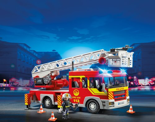 PLAYMOBIL 5362 Feuerwehr-Leiterfahrzeug mit Licht und Sound – Bild 2