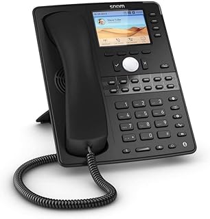 Snom D765 Global 700 Desk VoIP/SIP Telephone, 4.3" Tiltable high-resolution color display; 12 SIP identities; Bluetooth, IPv6, Gigabit switch, USB port, Sensor hook switch; Black; 3917