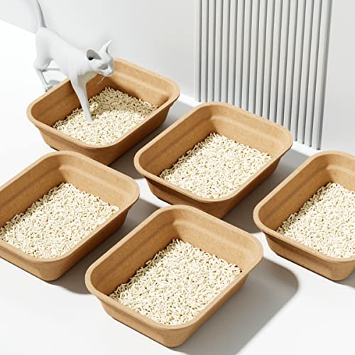 15 cajas desechables para arena de gato pequeñas miniatura 6