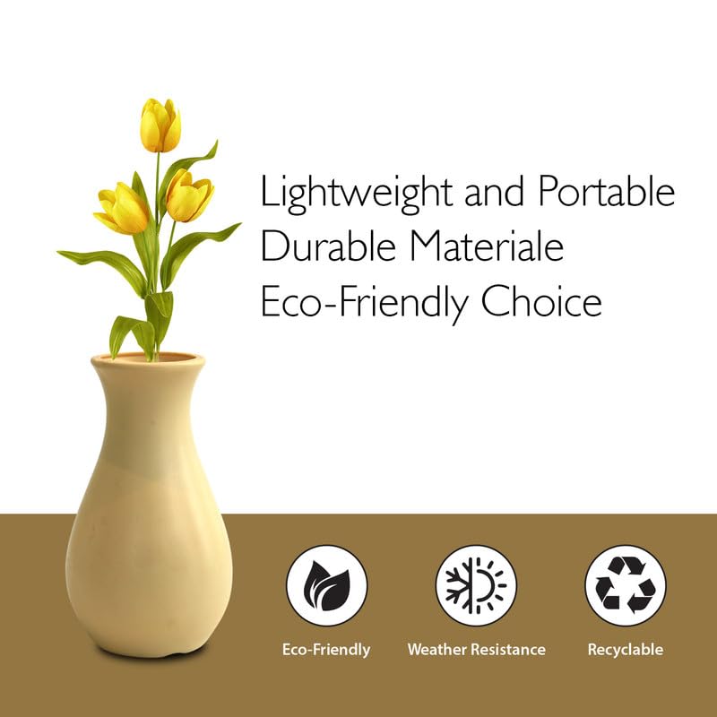 Image of GARDENS NEED 6-Inch (15.24 cm) Lucky Flower Pot | Round Shape, Set of 2, Cream Planter for Indoor & Outdoor | UV-Resistant, Lightweight Plastic Pots| Ideal for Flowers, Herbs, and Small Plants