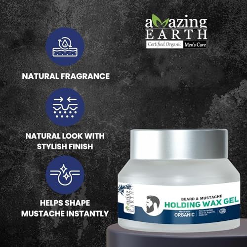 Cera Gel Fijadora para Barba y Bigote AMAzing Earth 50g x2 miniatura 2