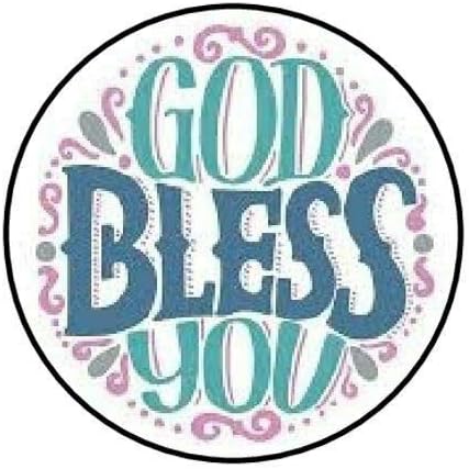48 God Bless You Envelope Seals Labels Stickers 1.2" Round