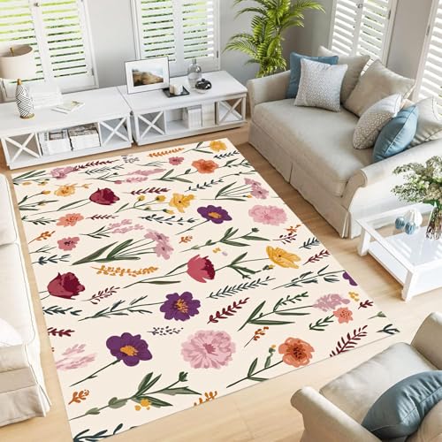 Tapis de chambre fleurs sauvages pour ambiance pays simple - 2