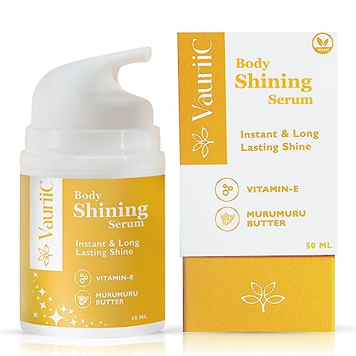 Image of Skin Shining Serum Shimmer for Glowing Skin - Radiant Complexion | Luminous Glow | Intense Hydration | Lightweight & Non-Greasy Body Shimmer with Vitamin E, Murumuru Butter & probiotics | 100% Vegan | Unisex | All Skin Types | 50ml