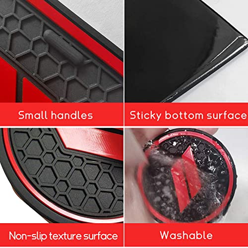 Inserto para portavasos Dodge Charger 2015-2023 rojo miniatura 6