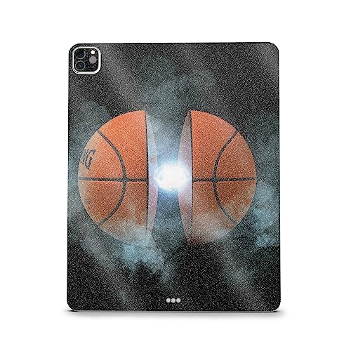 Image of MightySkins Carbon Fiber Skin Compatible with Apple iPad Pro 12.9 inch M2 6th Gen (2022) Full Wrap Kit - Basketball Orb | Protective Durable Textured Carbon Fiber Finish | Easy to Apply | Made in The USA
