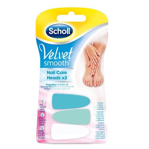 Scholl, Velvet Smooth Nail Care System Refills, Pink