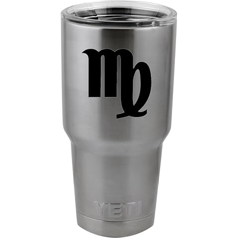 Zodiac Sign Virgo Silhouette Vinyl Sticker Decal for Yeti Mug Cup Thermos Pint Glass (4