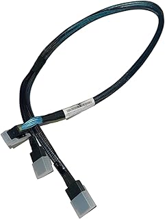 AVLIS-CO 00HV433 Dual Mini, SAS HD to X2 SAS Cable - 24 INCH / 27 in (2) Two SFF-8643 (Dual Conn) to (2) Two SFF-8087 Connector, RoHS