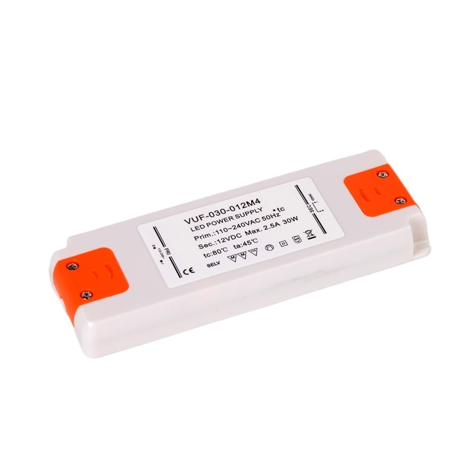 PWANUIGTE LED Driver 6W 12W 15W 30W 50W 60W AC110V 220V to DC12V 24V Power Transformer(12V30W)