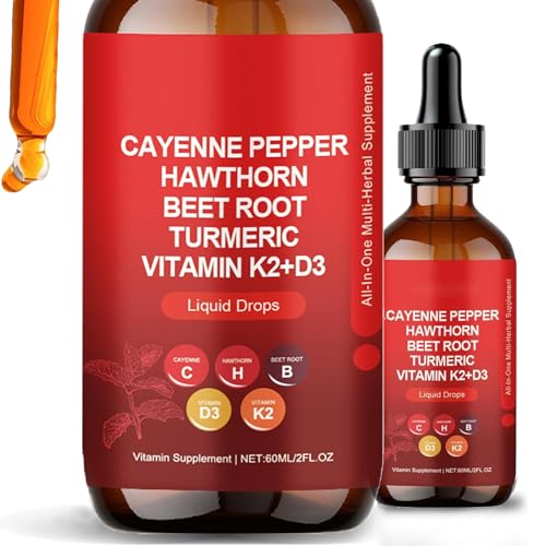 Cayenne Pepper Drops - 2 Bottles, Aeluro Cayenne Drops, Cayenne Pepper LiquidDrops for Men and Women