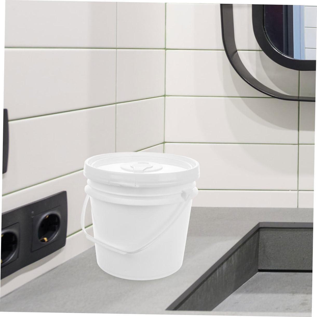 2 Pezzi Secchio Salviette Umidificate in Plastica con Coperchio Porta Salviette Riutilizzabile Capiente Organizer per Auto e Bagno Materiale Sicuro e Delicato per Sensibile