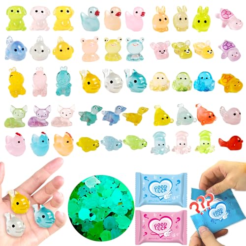 50 Pcs Glow in The Dark Animal Figurines