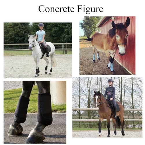 TopHomer Conjunto de 4 botas de cavalo, equipamento de proteção de perna seguro, proteção de cavalo
