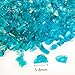 HappyFiller 1.3 LB Teal(Turquoise) Crushed Sand Broken Fire Glass Pieces Crush Terrarium Rocks Stones,Resin Arts Crafts,Vase Fillers,Candle Holder Fish Tank Decor,3-7mm,Never Fade Color
