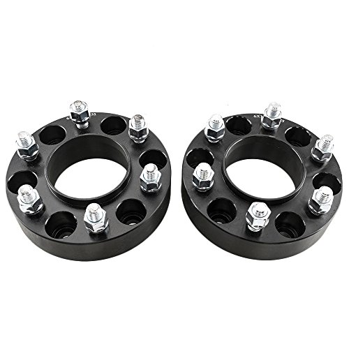 TRIBLE SIX 2Pcs 1.5" Hub Centric Wheel Adapters Spacers 6x135 to 6x135 14x2 Stud 6 Lug 87.1mm Bore Black Replacement for 2003-2014 Expedition Lincoln Navigator 2004-2014 F150