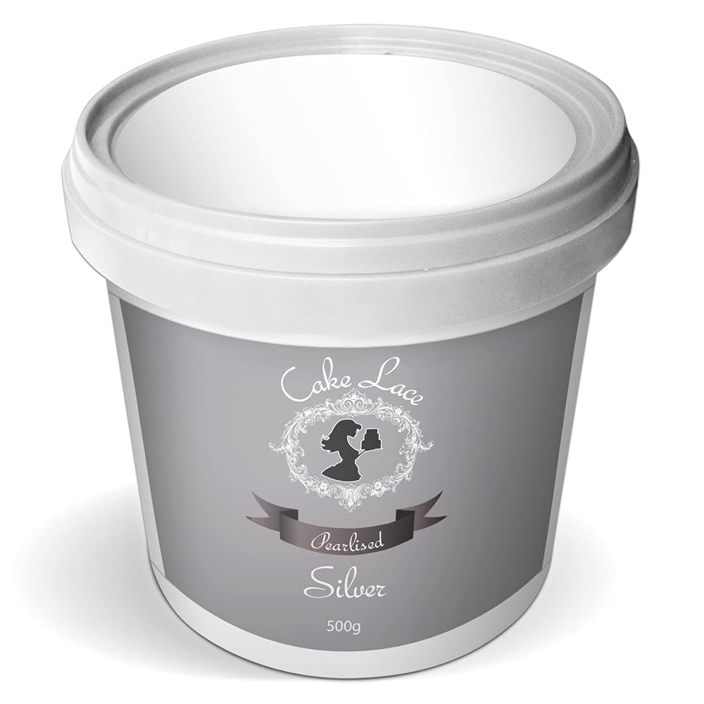 Cake Lace Pearlised Silver Pre-Mixed 200g By Claire Bowman