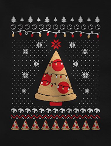 Tstars Pizza Ugly Christmas Sweater Funny Xmas Pizza Tree Sweatshirt2