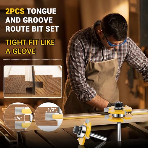 Junreox 2PCS Tongue and Groove Set