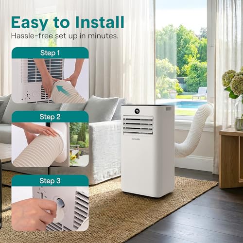 SereneLife 10,000 BTU Portable Air Conditioner, 3-in-1 AC, Dehumidifier and Fan, Energy Efficient Mini AC Unit with 450 Sq. Ft. Coverage, Includes Window Mount Kit by SereneLife - Image 6