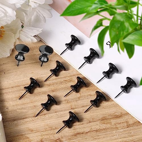 30 Stück Reißzwecken, Schwarze Reißzwecken Große Reißzwecken Dekorative Reißzwecken für Korktafeln, Wandbehang, Büro, Zuhause, Klassenzimmer, Dekoration