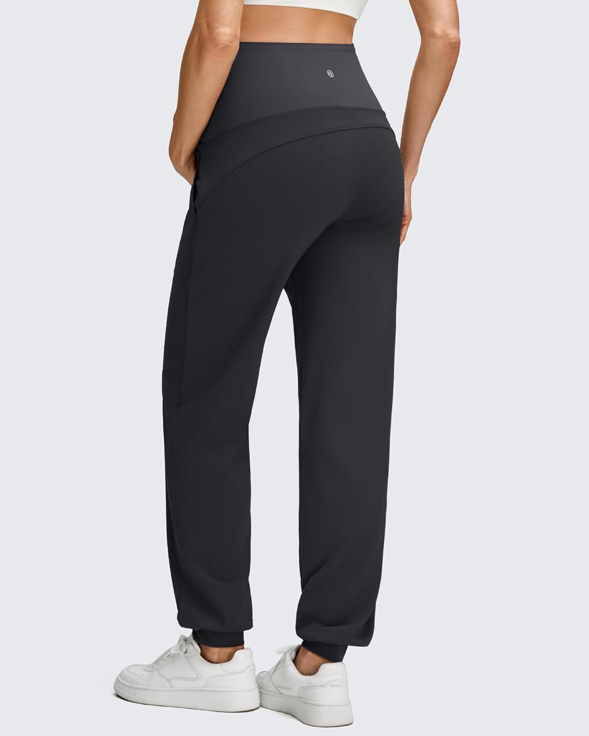 G4Free Maternity Pants Stretchy Workout Lounge Pants Over The Belly Pregnancy Joggers with Pockets - Image 6