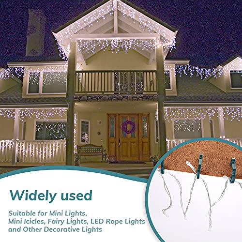 Queekay 100 pieces christmas light hooks holiday plastic siding clips mini outdoor gutter light hanging hangers for icicle rope lights christmas decoration outdoor light 3 Queekay 100 pieces christmas light hooks holiday plastic siding clips mini outdoor gutter light hanging hangers for icicle rope lights christmas decoration outdoor light - image 4