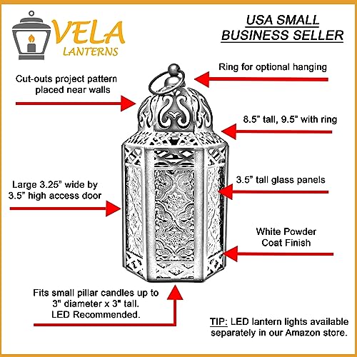 Small-White-Metal-Decorative-Moroccan-Lantern-Candle-Holder-Lamp-IndoorOutdoor-Home-Decor-Patio-Weddings-Christmas Small White Metal Decorative Moroccan Lantern Candle Holder Lamp IndoorOutdoor Home Decor Patio Weddings Christmas