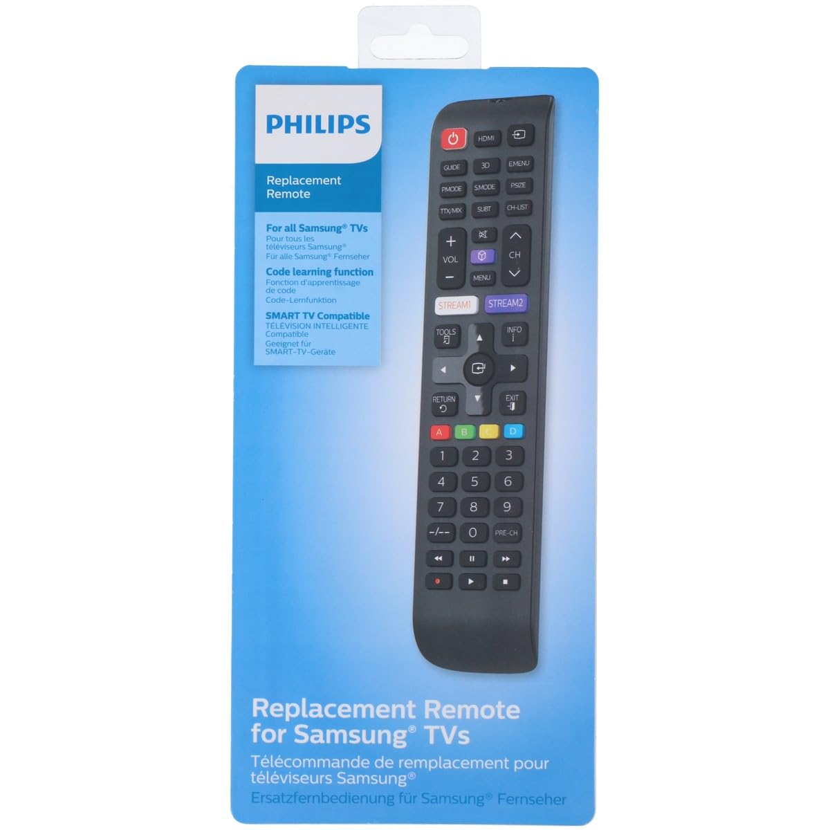 Philips Fernbedienung – Samsung TV SRP4010/10 – Universelle Samsung TV-Fernbedienung – Schwarz