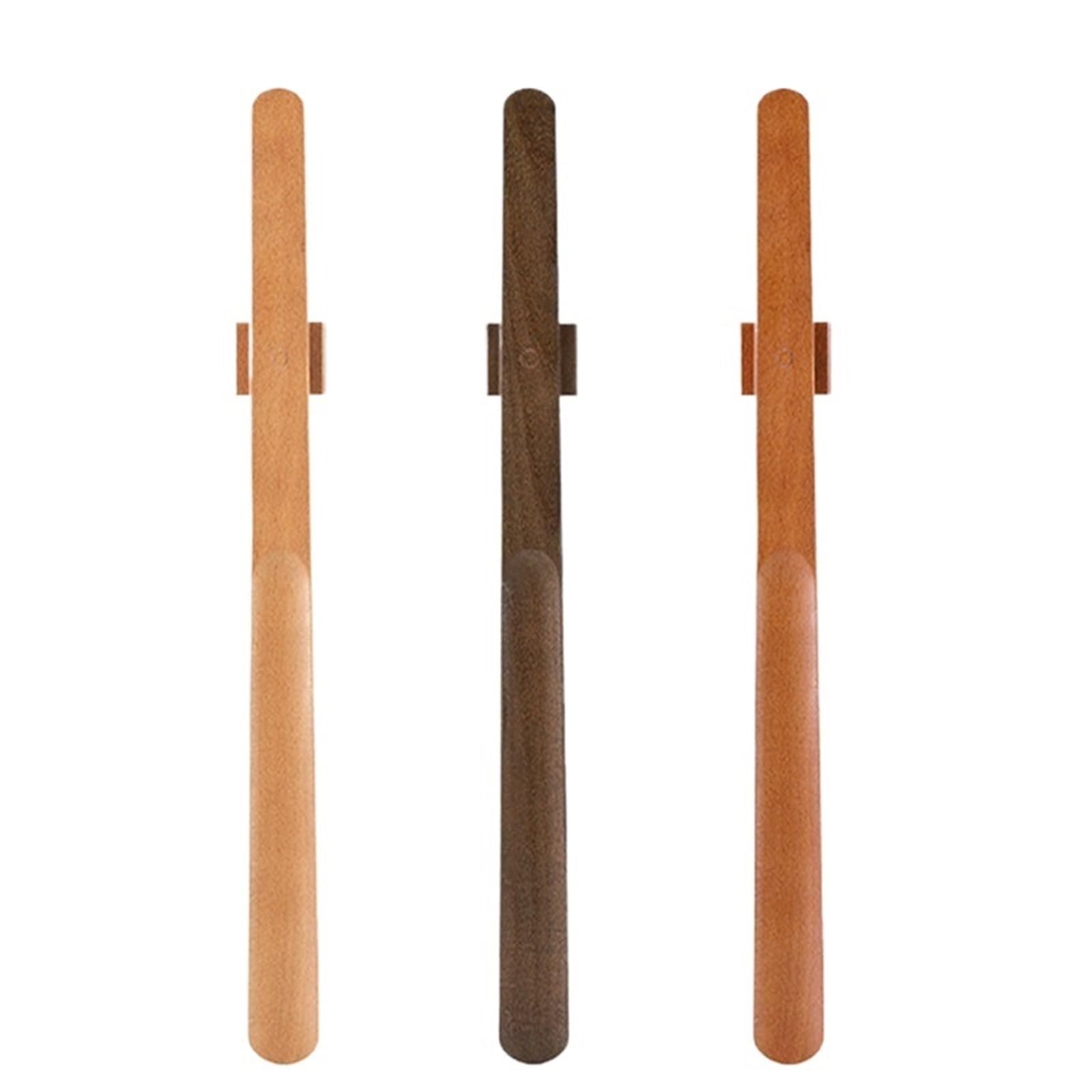 Calzador con mango largo de madera de 55CM, cuchara for zapatos, soporte más fácil for personas mayores, 1 ud.
