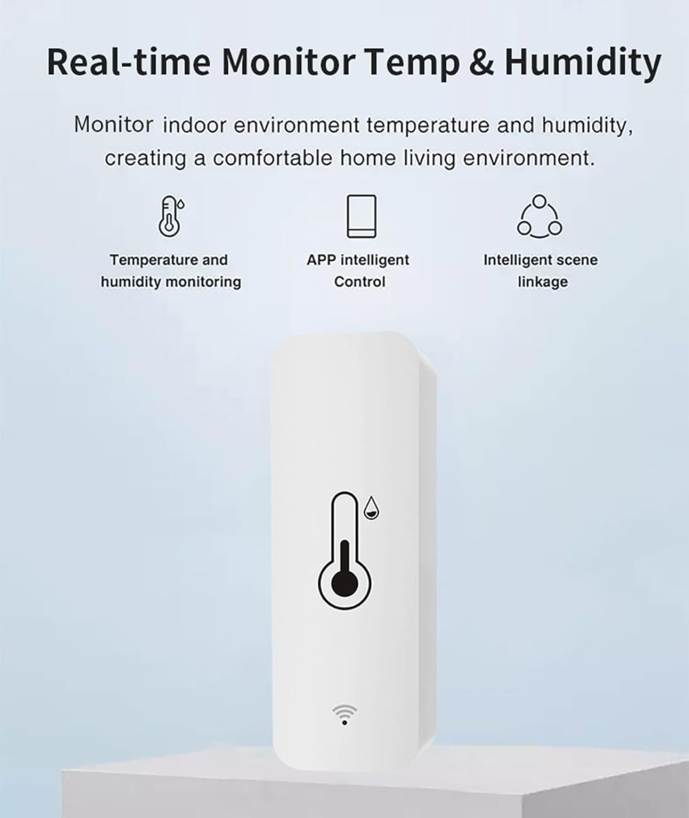 Czujnik temperatury i wilgotności WiFi: bezprzewodowy monitor temperatury i wilgotności z alertami aplikacji, bezpłatne przechowywanie danych eksportowych, kompatybilny z wieloma aplikacjami
