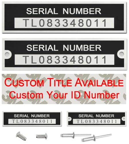 Custom Engraved Serial Number Plate Replacement for Trailers