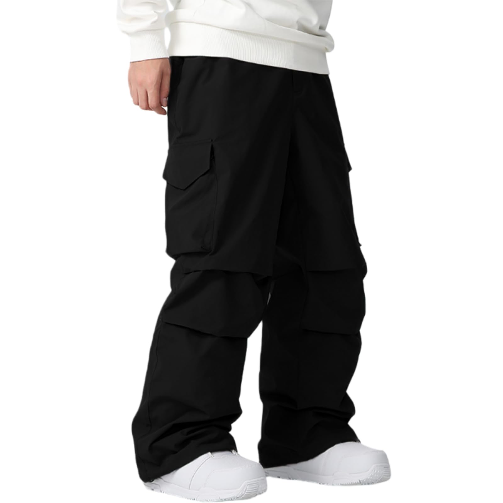 ALSOGO Herren Damen Skihosen Baggy Snowboardhose Isoliert Oversize Schneehose Skihose für Outdoor- Wasserdicht Winddicht Atmungsaktiv