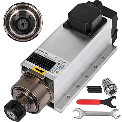 Mophorn Spindle Motor 4KW Square Air Cooled Spindle Motor ER25 Collect 18000RPM 220V