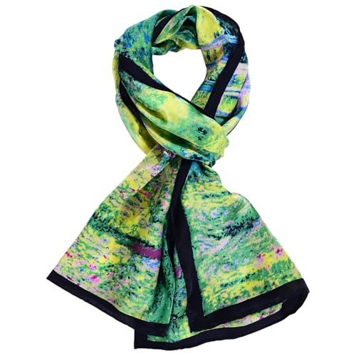 Silk Scarf For Women Fashion Women Long Silk Scarf Women 100% Silk Scarves Paintings Fashion Silk Scarf3