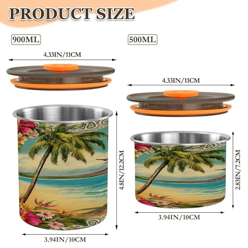 Envase para café hermético de acero inoxidable 17 oz miniatura 3