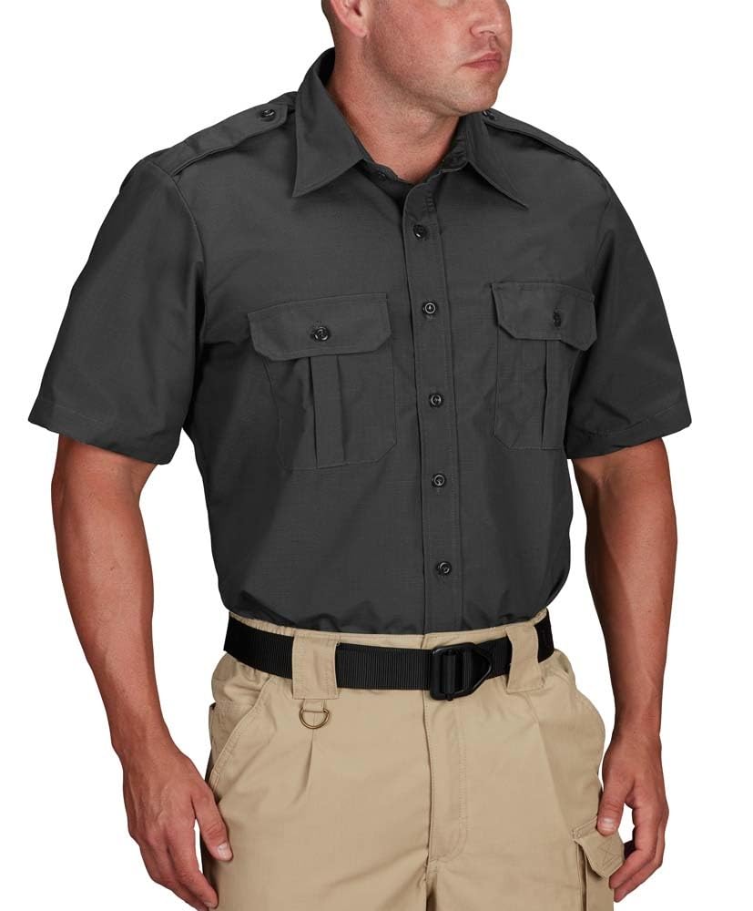 Propper Tactical Dress Shirt - Short Sleeve, Dark Grey, Large