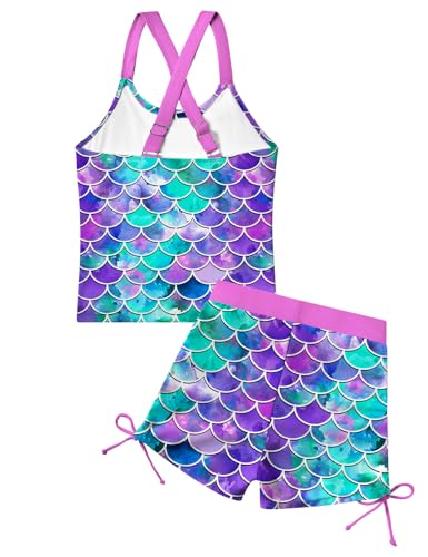 BFUSTYLE Girls Tankini Swimsuit Kids Bathing Suits with Shorts 6-11 Years2